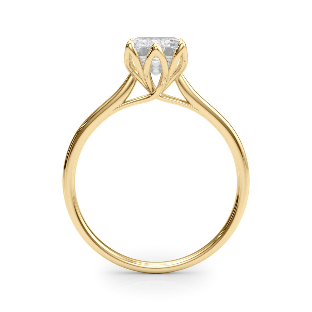 Esme Emerald Lab Grown Diamond Solitaire Engagement Ring IGI Certified-VIRABYANI